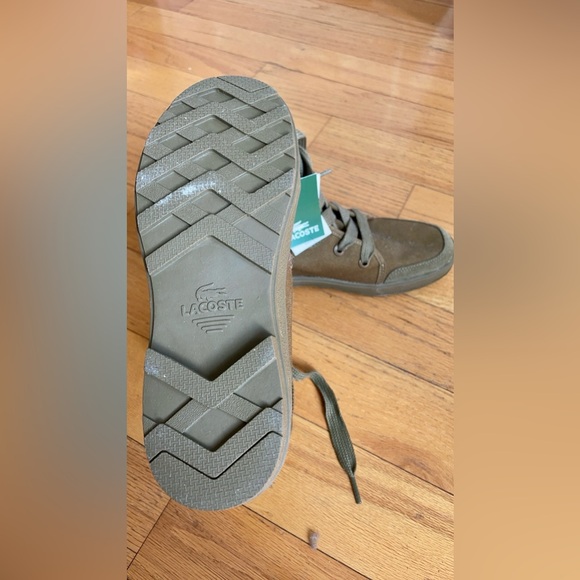 Lacoste green canvas high top sneakers - 6.5 - Picture 3 of 4